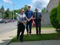 State Police escort accused shooter Jon 'Jeep' Prather into District Judge Annette Easton's courtroom